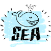Whimsical Whale Sea Sketch