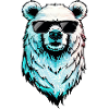 Cooler Eisbär - Polarbär mit Sonnenbrille
