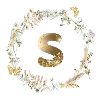 S Monogramm Glitter Boho Kranz