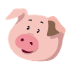 Piggy Head – Illustration d’animal mignon