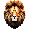 Lion low poly , Löwe