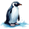 Pinguin im Smoking
