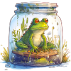 Wetterfrosch im Glas