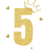 5th anniversary golden crown
