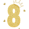 8th anniversary golden crown