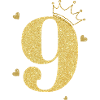 9th anniversary golden crown