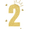 2nd anniversary golden crown