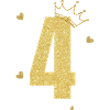 4e anniversaire couronne doré