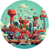 Nostalgic retro video game