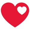 Cœur dans coeur rouge