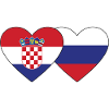 Croatia Russia flag heart