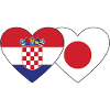 Croatia Japan Flag Heart