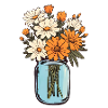 Einmachglas Blumen