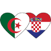 Algeria Croatia Flag Heart