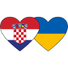 Croatia Ukraine flag heart