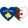 Kosovo Algeria Flag Heart