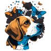 Beagle Dog Butterfly