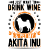 Akita Inu and wine