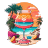 Long Drink Summer Beach Palmiers