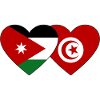 Jordan Tunisia Flag Heart