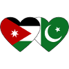 Jordan Pakistan Flag Heart