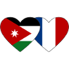 Jordan France Flag Heart