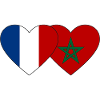 France Maroc Flag Coeur