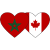 Morocco Canada Flag Heart