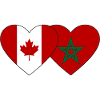 Canada Morocco Flag Heart
