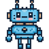 Pixel art robot