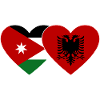 Jordan Albania Flag Heart