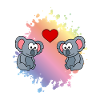 Koala Comic Couple Amour