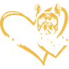 Cœur de bouledogue français