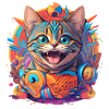 Happy laughing cat