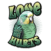 Love Hurts Budgie Bird
