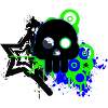 Neon Schädel Spritzer