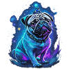 magic pug dog with magic hat