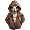 Cool Antelope in casual clothing