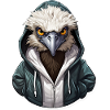 Cooler Emu in Freizeitkleidung