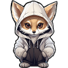 Cooler Fennec Fuchs in Freizeitkleidung