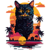 Cat on the beach