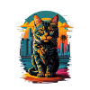 Chat dans la ville