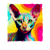 Coole Nacktkatze Pop Art