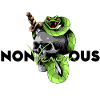 Skull with snake