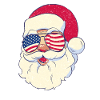 Weihnachtsmann patriotische USA Sonnenbrille