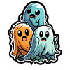 Sugary Ghost Trio Halloween Ghosts