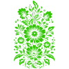 Beautiful green floral pattern