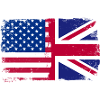 Drapeau Fusion USUK Grunge
