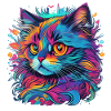 Chat en couleurs