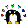Rainbow penguin